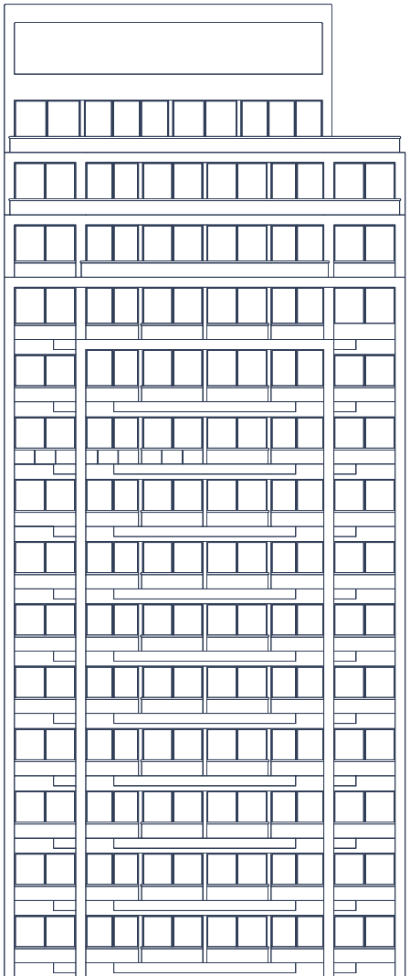 LYV — front elevation line drawing, Mar Mkhael